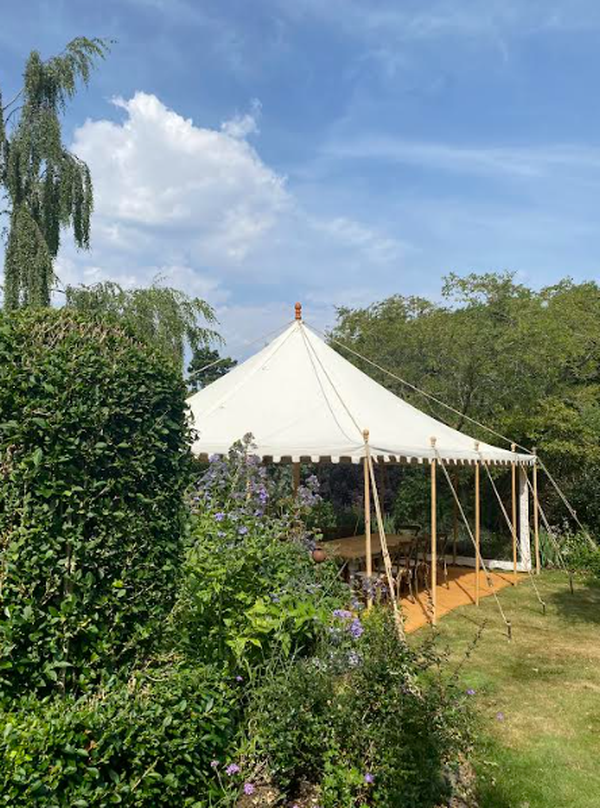 Secondhand 6.1m x 6.1m Traditional Barkers Pole Marquee For Sale