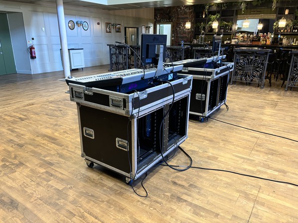 Avid Venue Profile with flight cases