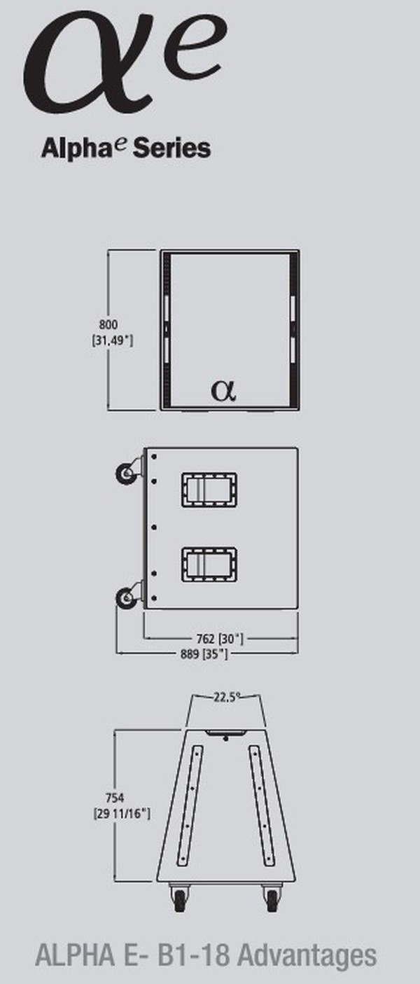 Nexo Alpha E B1-18 Dimensions