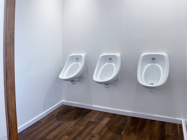 3 urinals