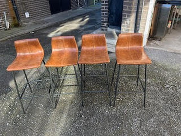 leather poseur chairs