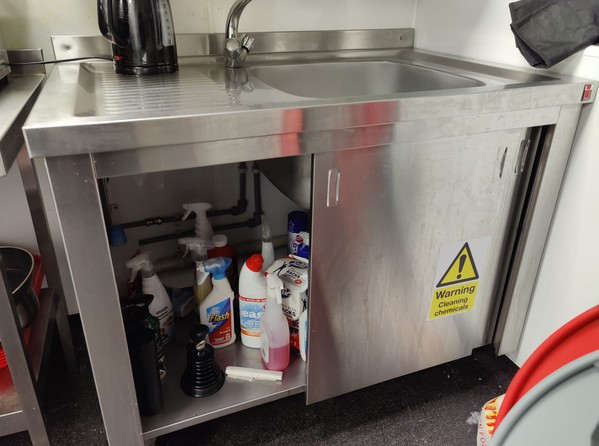 Secondhand Stainless Steel Sink With Cupboard