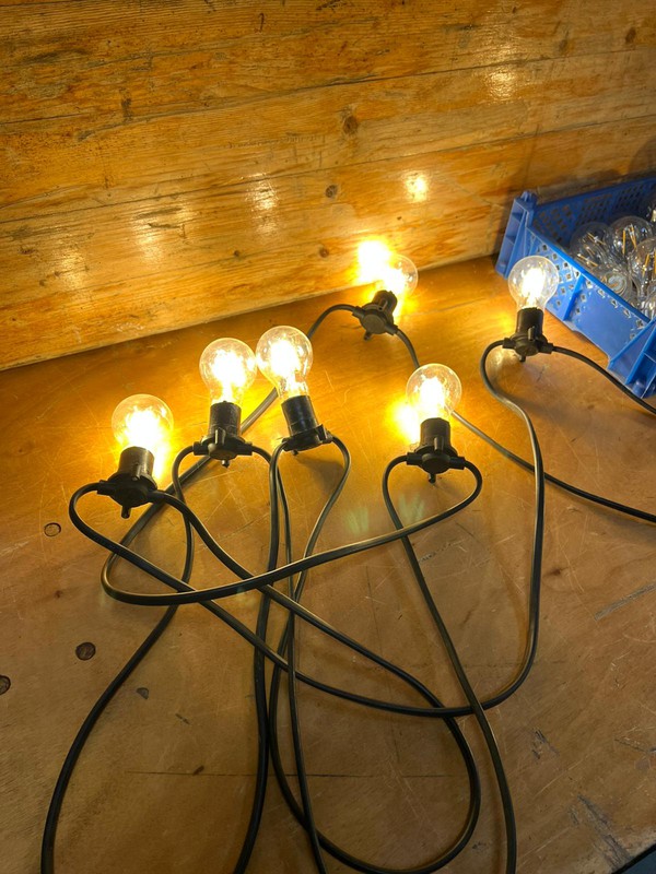 Secondhand Festoon Lighting Various Lengths For Sale