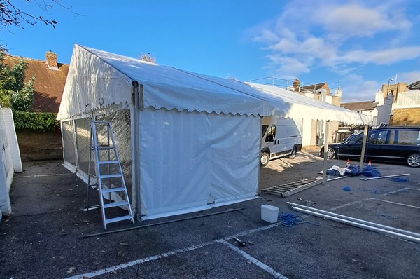 Secondhand 9m x 9m Clearspan Marquee For Sale