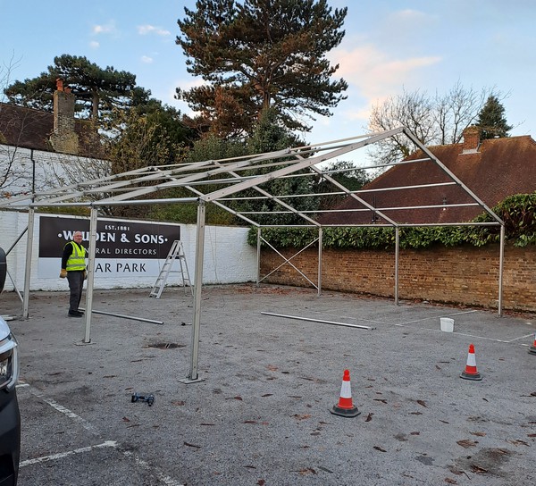 Secondhand Used 9m x 9m Clearspan Marquee