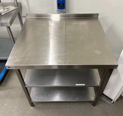 Parry Stainless Wall Table For Sale