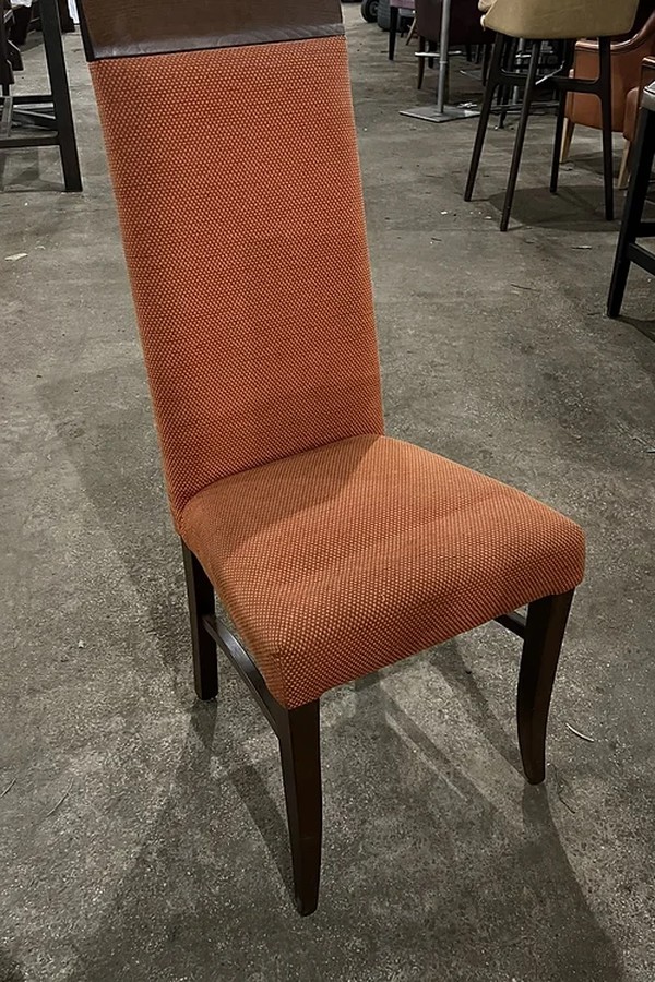 Secondhand 32x Orange Fabric Dining Chair For Sale