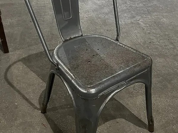 Secondhand Used 39x Tolix Style Metal Chair