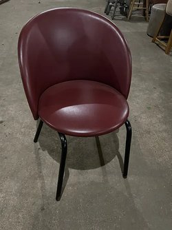 18x Burgundy Leather Tub Chair For Sale