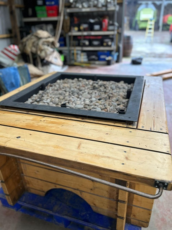 Tentipi Fire Pit with Wooden Surround