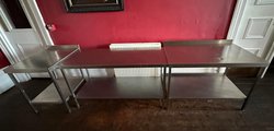 200” x 70” Stainless Steel Table For Sale