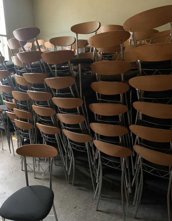 Secondhand 100x Metal Dining Chairs