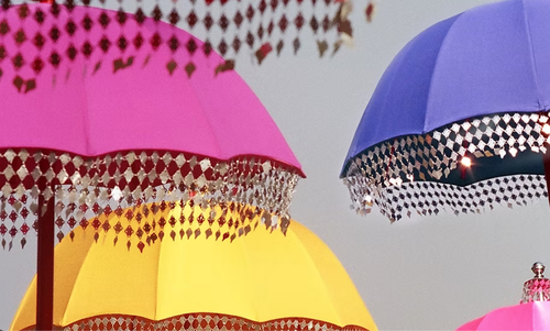 Hand Crafted Indian Garden Company Raj Parasols Hand Crafted Indian Garden Company Raj Parasols