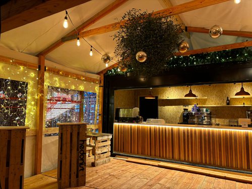 Wooden bar marquee Wooden bar marquee