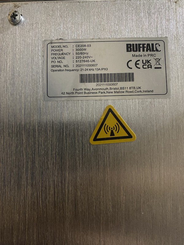 Buffalo Induction Hob 3kw for sale