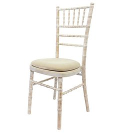 Limewash Chiavari Chair With Cushion For Sale