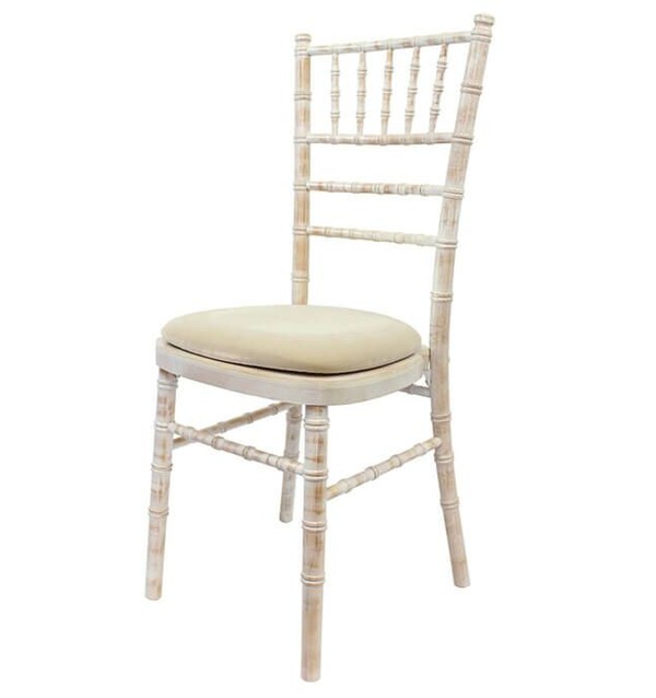 Limewash Chiavari Chair With Cushion For Sale