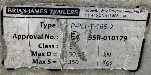 Secondhand Used Brian James CarGo Plant Trailer