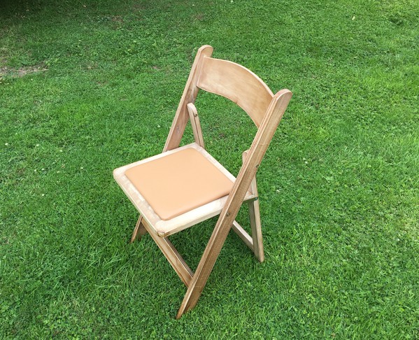 Secondhand 174x Wooden Folding Chair With Seat Pad