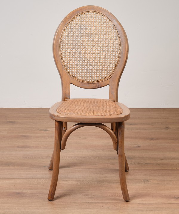 18x Greywashed Rattan Back Chairs