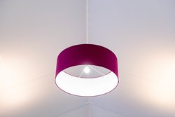 Eight 80cm Drum Lampshades (Purple)