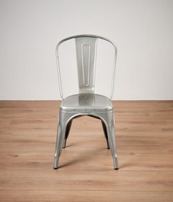 100x Silver Tolix Style Chairs For Sale