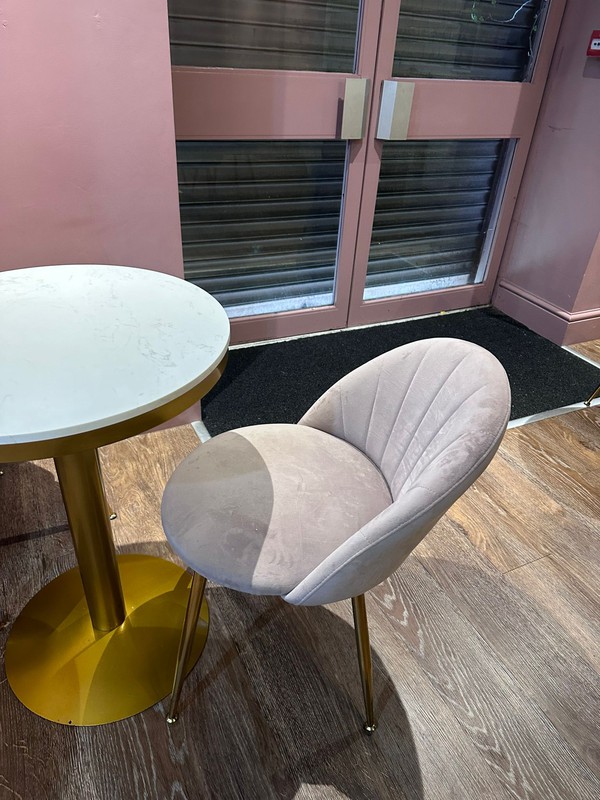 Dusky Pink café chairs for sale