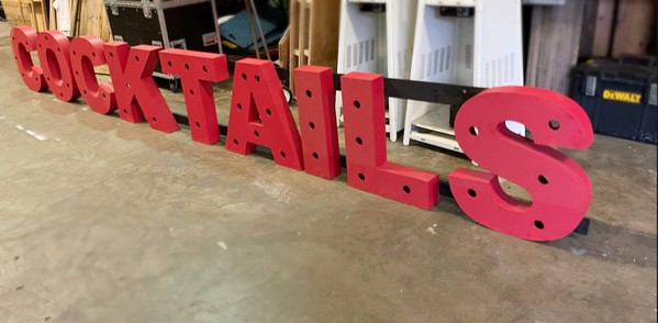 Giant cocktails sign