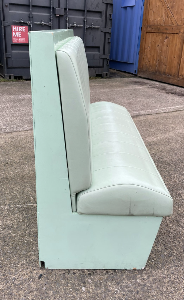 mint green bench seating