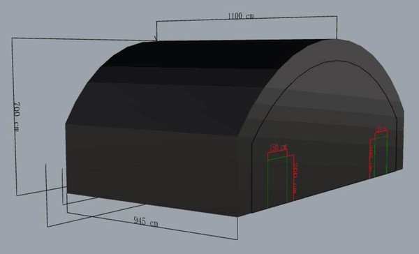 Stage roof inflatable