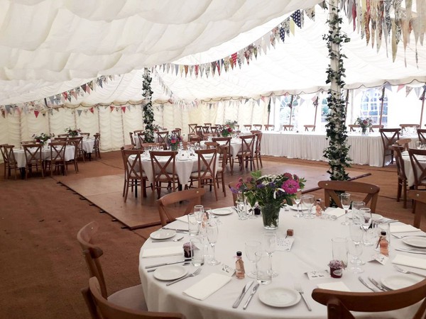 Trad marquee with Ivory lining