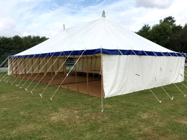 Trad marquee with one side open