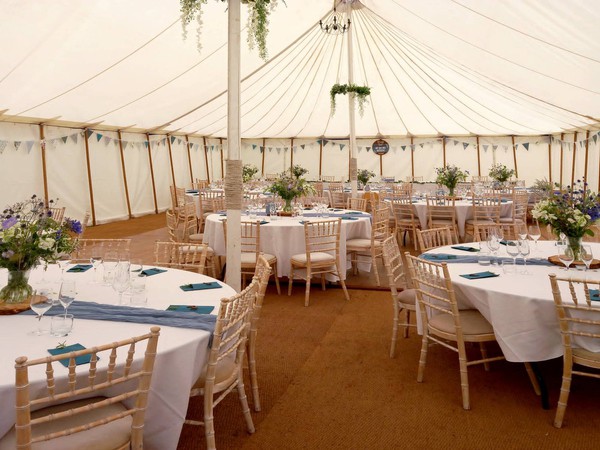 Traditional marquee with radial ends