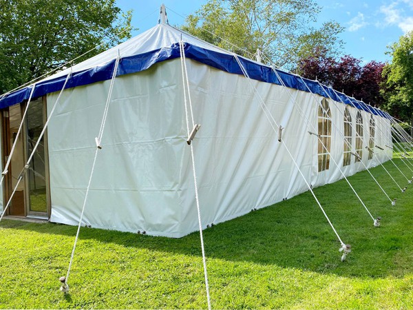 Traditional pole marquee for wedding