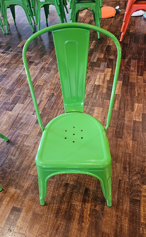 Used 66x Tolix Metal Chairs Three Colours