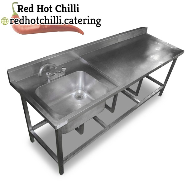 Stainless steel free standing single sink for sale