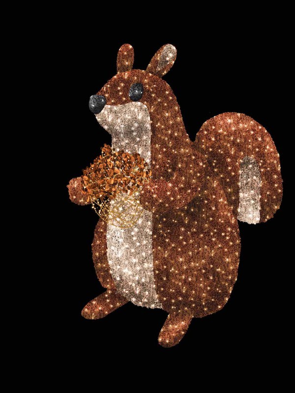 Giant Light Up Squirrel Sculpture