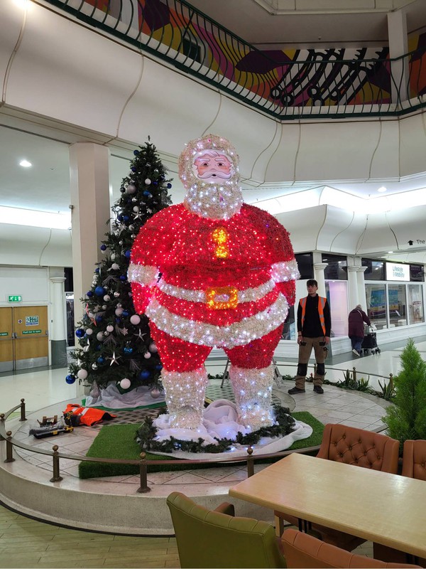 Giant standing Santa