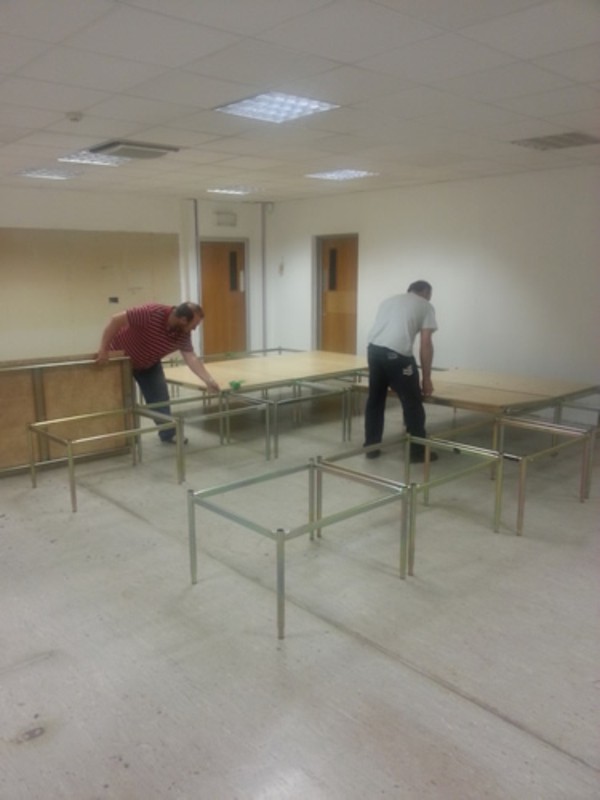 Building stage for a band