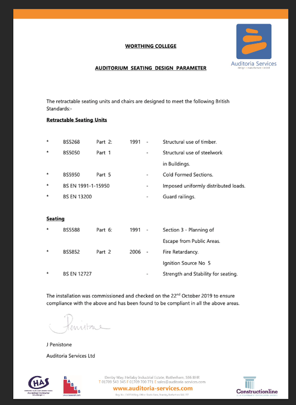 Auditoria Services  2019 Servicing certificate