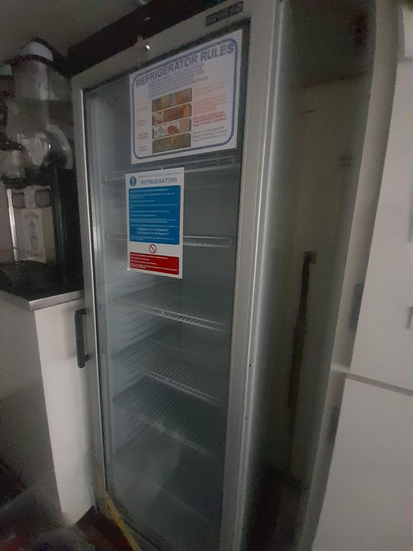 Glass display fridge