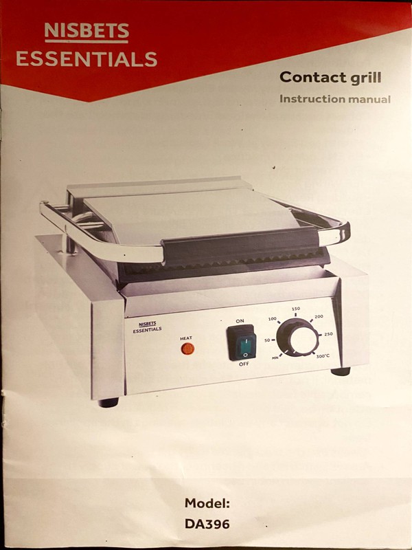 Nisbets DA396 contact / panini grill