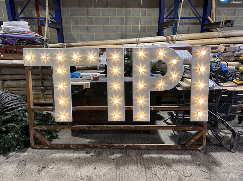 Large Lit Tipi Sign Large Lit Tipi Sign