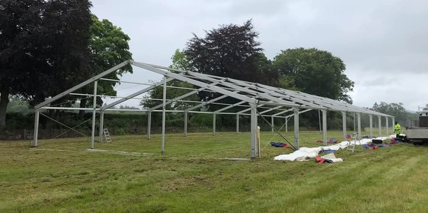 15m x 40m Roder Marquee Frame And Covers For Sale