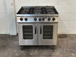 Secondhand 6 Burner Gas Range, Convection Oven For Sale