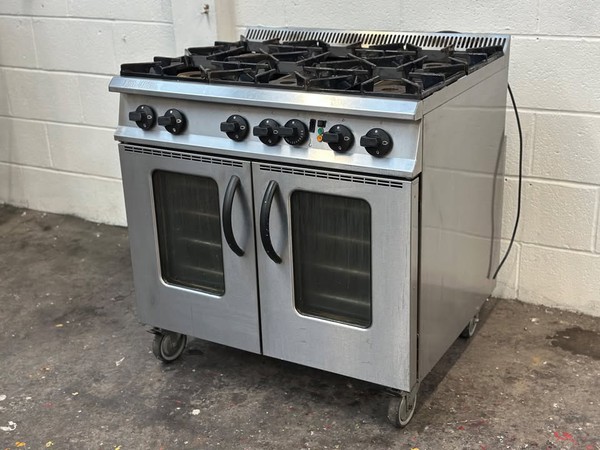 Secondhand 6 Burner Gas Range, Convection Oven