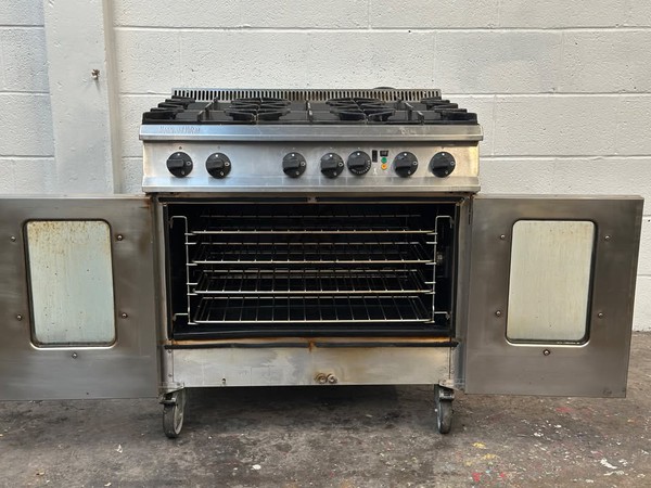 Used 6 Burner Gas Range, Convection Oven For Sale