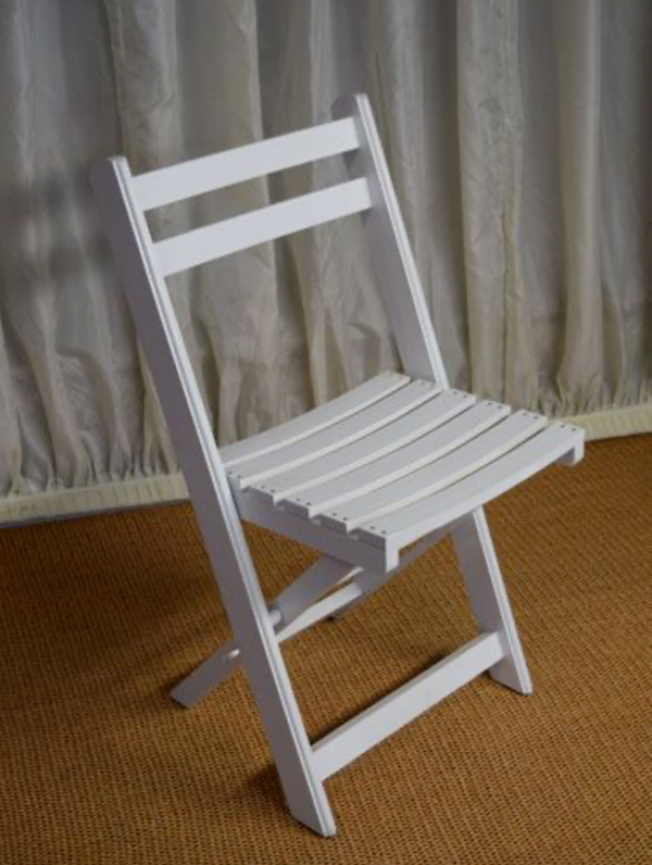 White Wooden Folding Chairs