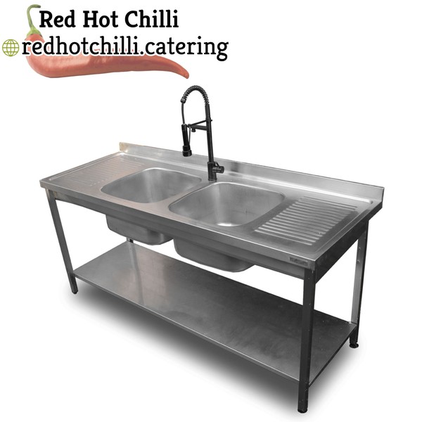 1.895m Stainless Steel Double Sink (Ref: 1862)