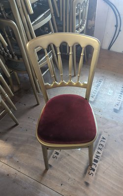 120x Gold Cheltenham Chairs For Sale